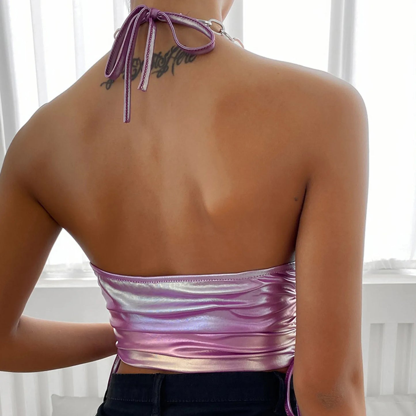 Sexy Crop Top Holographic